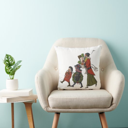 ヴィンテージクリスマスショッピングファミリーおもしろい クッション (椅子)