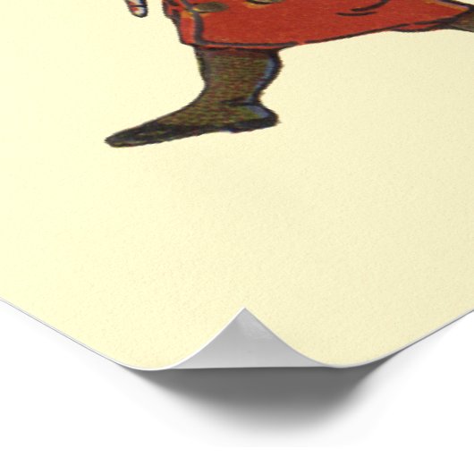 ヴィンテージクリスマスショッピングファミリーおもしろい ポスター (角)