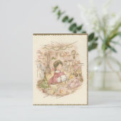 ヴィンテージクリスマスショップガール シーズンポストカード (スタンド正面)