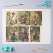 ヴィンテージクリスマスシリーズデザイン12 薄葉紙 (クラフト)