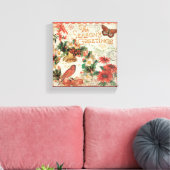 ヴィンテージクリスマスシーズンのご挨拶 キャンバスプリント (インサイチュ (リビング))