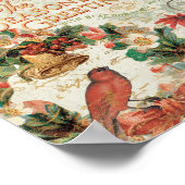 ヴィンテージクリスマスシーズンのご挨拶 ポスター (角)