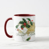 ヴィンテージクリスマスシーズンのご挨拶 マグカップ (左)