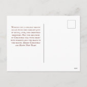 ヴィンテージクリスマスシート音楽とチェロ シーズンポストカード (裏面)