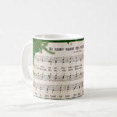 ヴィンテージクリスマスシート音楽とフェスティバルバイオリン コーヒーマグカップ (正面左)