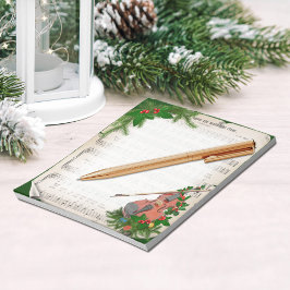 ヴィンテージクリスマスシート音楽とフェスティバルバイオリン ノートパッド