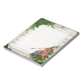 ヴィンテージクリスマスシート音楽とフェスティバルバイオリン ノートパッド (回転)