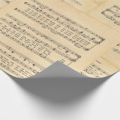 ヴィンテージクリスマスシート音楽ラッピング紙 ラッピングペーパー (角)