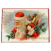 ヴィンテージクリスマスシーブンサンタパーティーバッグ ラージペーパーバッグ (正面)