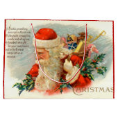 ヴィンテージクリスマスシーブンサンタパーティーバッグ ラージペーパーバッグ (裏面)