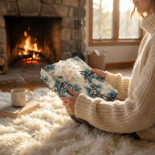 ヴィンテージクリスマスシームレスパターン ラッピングペーパーシート