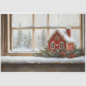 ヴィンテージクリスマスシーンジンジャーブレッドの切り離し 薄葉紙 (正面)