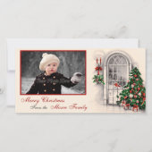ヴィンテージクリスマスシーンフォトカード シーズンカード (正面)