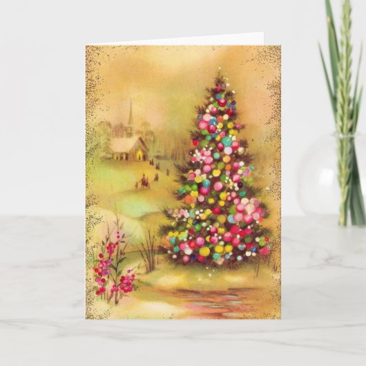 ヴィンテージクリスマスシーン シーズンカード (正面)