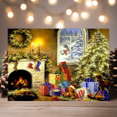 ヴィンテージクリスマスシーン シーズンポストカード