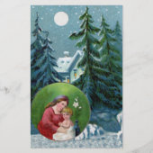 ヴィンテージクリスマスシーン 便箋 (正面)