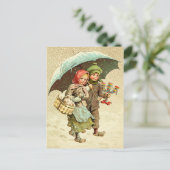 ヴィンテージクリスマスジェニーニストロムスウェーデン語 シーズンポストカード (スタンド正面)