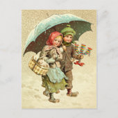 ヴィンテージクリスマスジェニーニストロムスウェーデン語 シーズンポストカード (正面)