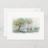 ヴィンテージクリスマスジャーニーカード シーズンポストカード (正面/裏面)