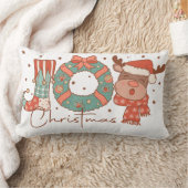 ヴィンテージクリスマスジョイ ランバークッション (ブランケット)