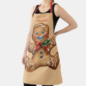 ヴィンテージクリスマスジンジャーマンパーソナライズされた エプロン (インサイチュ)