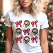 ヴィンテージクリスマススカルコケットボーズレトロ トライブレンドTシャツ