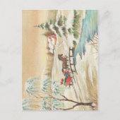 ヴィンテージクリスマスススそり乗り場 シーズンポストカード (正面)
