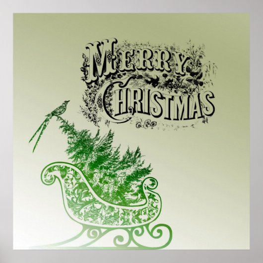 ヴィンテージクリスマスススそり ポスター (正面)