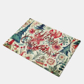 ヴィンテージクリスマスススススススカンジナビアデザイン ドアマット (アングル)