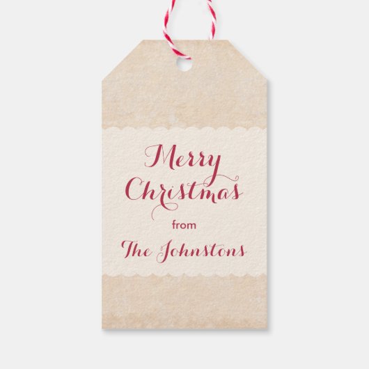 ヴィンテージクリスマススタグ ギフトタグ (裏面)