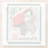 ヴィンテージクリスマススタンプ ガラスコースター (裏面)