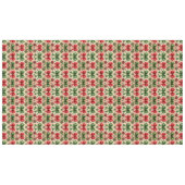 ヴィンテージクリスマススターと弓パターン テーブルクロス (正面(横))