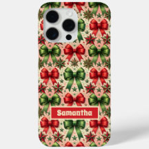 ヴィンテージクリスマススターと弓パターン