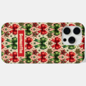 ヴィンテージクリスマススターと弓パターン Case-Mate iPhoneケース (裏面 (横))