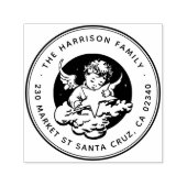 ヴィンテージクリスマススターエンジェルネーム&差出人住所 セルフインキングスタンプ (デザイン)