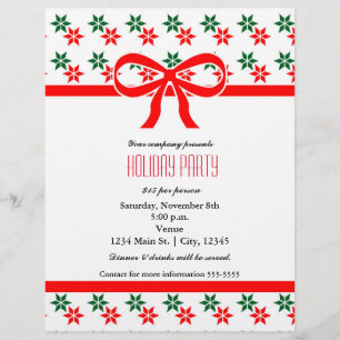 ヴィンテージクリスマススターホリデーパーティーイベントフライヤー チラシ