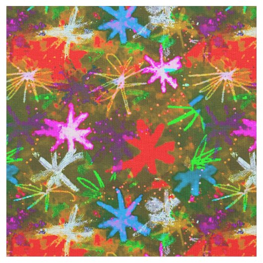 ヴィンテージクリスマススター ファブリック (クローズアップ)