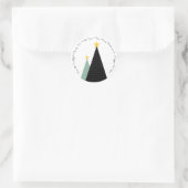 ヴィンテージクリスマスステッカーラベル ラウンドシール (バッグ)