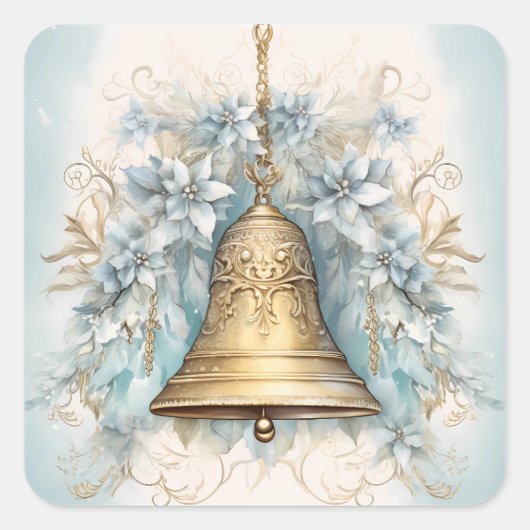 ヴィンテージクリスマスステッカー スクエアシール (正面)