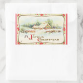 ヴィンテージクリスマスステッカー 長方形シール (バッグ)