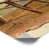 ヴィンテージクリスマスストッキングポスター ポスター (角)