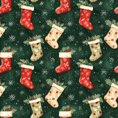 ヴィンテージクリスマスストッキング名前をカスタムするギフト ラージクリスマスストッキング