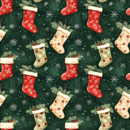 ヴィンテージクリスマスストッキング名前をカスタムするギフト ラージクリスマスストッキング