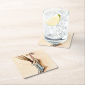 ヴィンテージクリスマスストッキング スクエアペーパーコースター (インサイチュ)