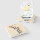 ヴィンテージクリスマスストッキング ストーンコースター (横)