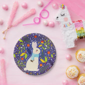 ヴィンテージクリスマススノーウィーラビットウィンター ペーパープレート (パーティー)