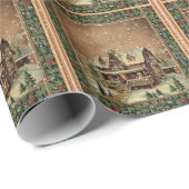 ヴィンテージクリスマススノーカバービクトリアンホーム ラッピングペーパー (ロールコーナー)