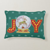 ヴィンテージクリスマススノーグローブトレンディア雪の結晶 アクセントクッション (裏面)