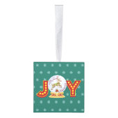 ヴィンテージクリスマススノーグローブトレンディア雪の結晶 キューブオーナメント (右)