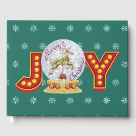 ヴィンテージクリスマススノーグローブトレンディア雪の結晶 ゲストブック